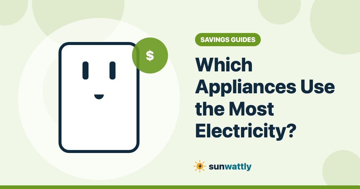 Illustrated header: Which Appliances Use the Most Electricity?