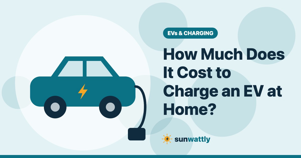 Illustrated header: How Much Does It Cost to Charge an EV at Home?