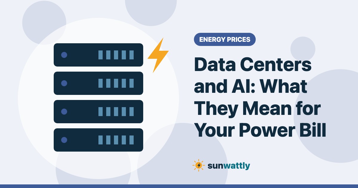 Illustrated header: Data Centers and AI: What They Mean for Your Power Bill