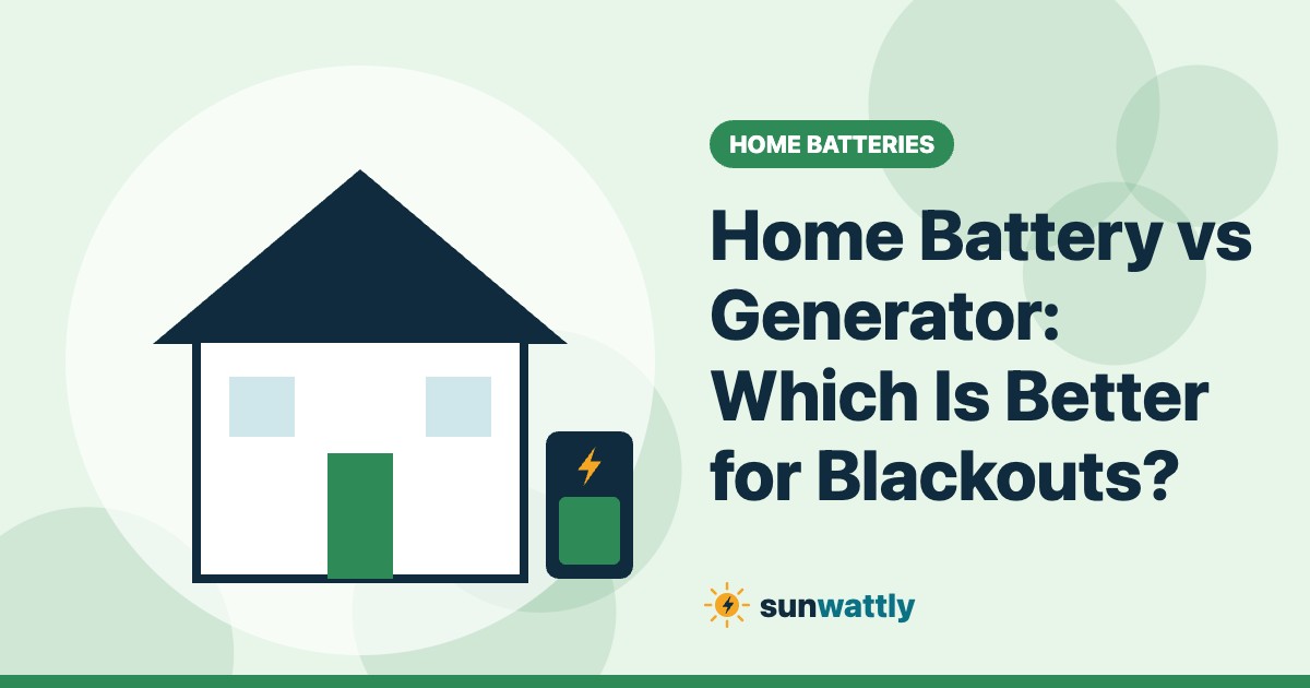Illustrated header: Home Battery vs Generator: Which Is Better for Blackouts?