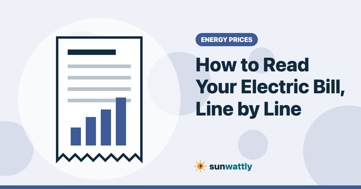 Illustrated header: How to Read Your Electric Bill, Line by Line