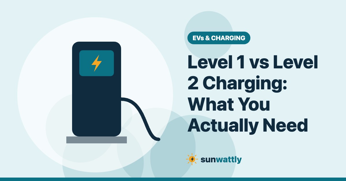 Illustrated header: Level 1 vs Level 2 Charging: What You Actually Need