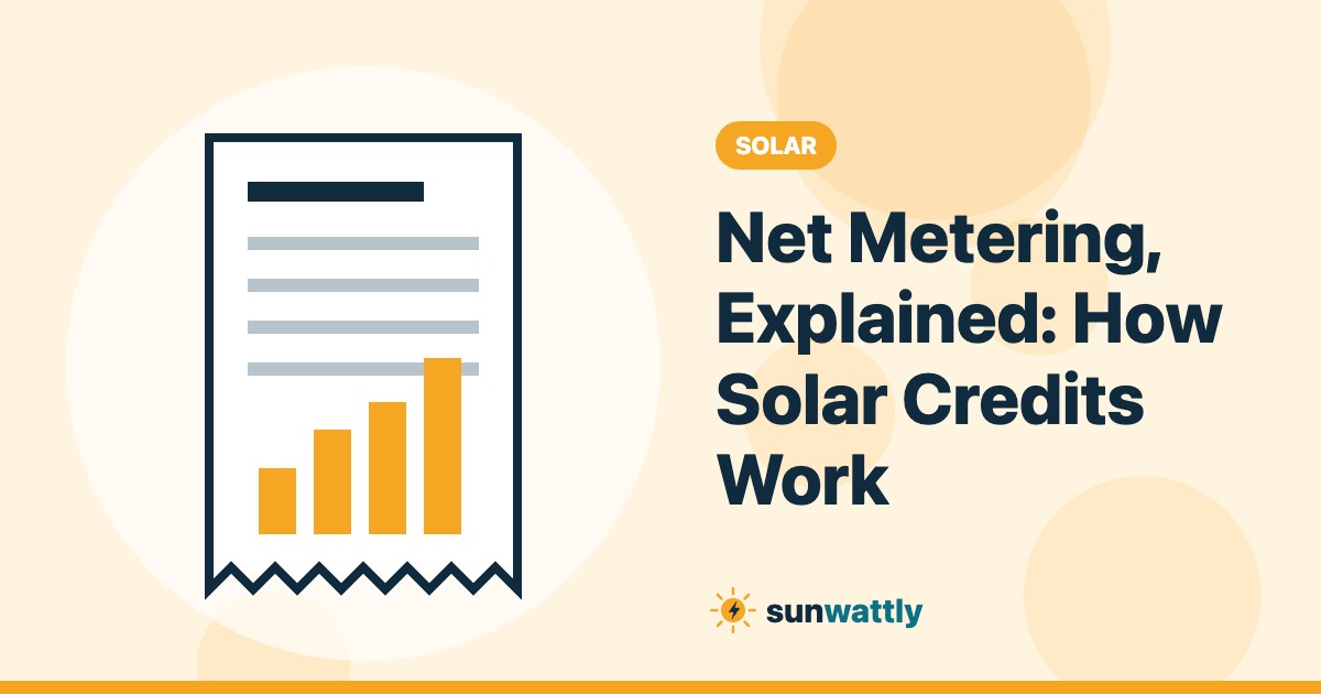 Illustrated header: Net Metering, Explained: How Solar Credits Work