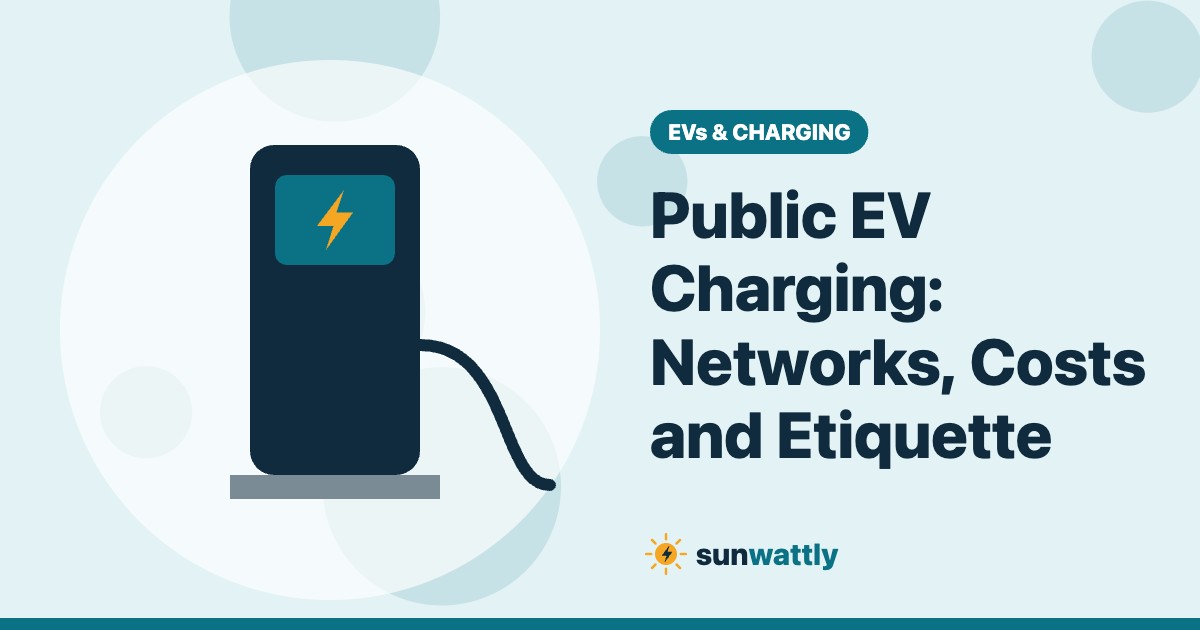 Illustrated header: Public EV Charging: Networks, Costs and Etiquette