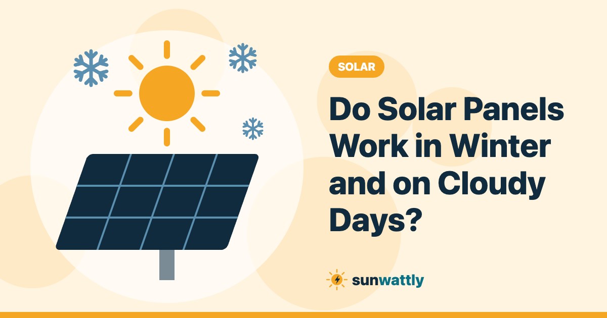 Illustrated header: Do Solar Panels Work in Winter and on Cloudy Days?